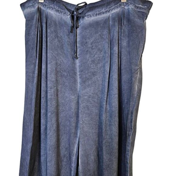 Mustard Seed blue dyed wide leg pants. Size L. - Picture 2 of 5
